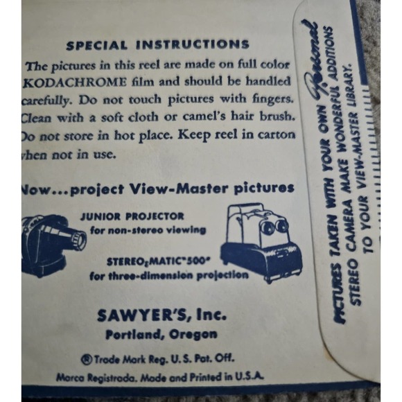 Vintage Sawyers ViewMaster Viewer REELS Countries States Cities Disney Projector - Picture 6 of 13
